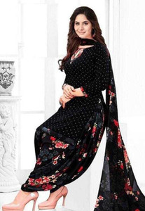 MYRAADESIGNER Georgette Embroidered Salwar Suit Material