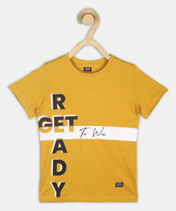 Aditya Birla  - abof Boys Typography Cotton Blend Regular T Shirt
