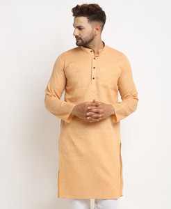 AEW DESIGNS Men Self Design Straight Kurta