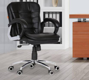 Guru Leatherette, Synthetic Fiber Office Adjustable Arm Chair