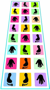 Gleewoll Hopscotch Jumbo Play Mat, Game for Kids, Adults, Indoor-Outdoor Game Mat Party & Fun Board Game