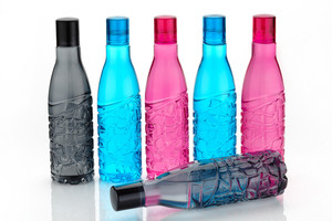 2Mech Crystal clear Plastic Fridge Water Bottles For School College Office & Home 6pc 1000 ml Bottle