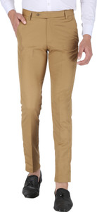 PLAYERZ Slim Fit Men Khaki Trousers