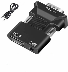 microware  TV-out Cable HDMI female to VGA male with Audio Converter(HDMI in to VGA out)