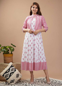Bhagyesh Fashion Women Printed A-line Kurta