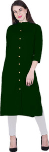VISVA DESIGNER Women Solid Straight Kurta