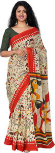 Jalther Printed Madhubani Pure Cotton Saree