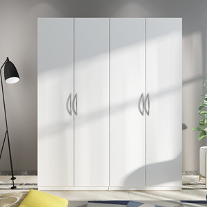 Woodbuzz JAYDEN Engineered Wood 4 Door Wardrobe
