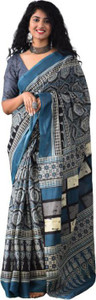 Kiaaron Self Design Ikkat Pure Cotton Saree