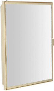 Epraiser ABS Unbreakable Z-PYR 122 Bathroom Full Mirror Single Door Cabinet With Storage Chest / Shelves Corner Cabinet ,12.5"X7"X17" Plastic Wall Shelf
