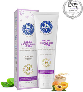 The Moms Co. Natural Soothing Relief Daily Lotion for Very Dry, Sensitive or Redness and Rashes Prone Skin, Clinically Proven 24 Hour Moisturisation