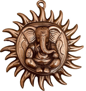 Soft Art Ganesh Idol on Suraj Face Decorative Showpiece  -  20 cm