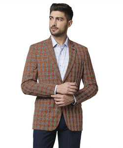 Raymond Checkered Single Breasted Formal Men Blazer