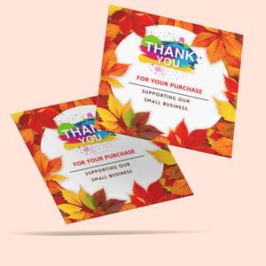 RINKON Thank You Cards (Pack of 100) For Business Thanks Greeting Card Greeting Card Business Card