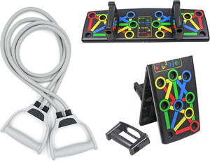 LIVOX Push Up Board System, 14 in 1 Body Building Exercise Tools With Toning Tube Push-up Bar