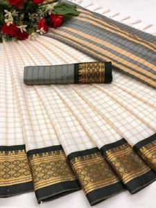 Bombey Velvat Fab Color Block, Temple Border, Striped, Embroidered, Woven, Embellished, Dyed, Checkered, Solid/Plain Assam Silk Pure Silk, Cotton Silk Saree