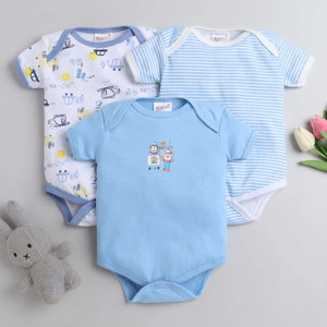POOJA BABY Romper For Baby Boys & Baby Girls Printed Cotton Blend