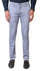 TitleNine Slim Fit Men Light Blue Trousers