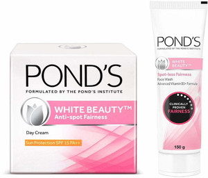 POND's WHITE BEAUTY CREAM 12GM + FACEWASH 100G