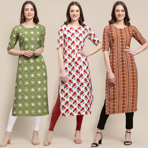 EthnicBasket Women Printed Straight Kurta