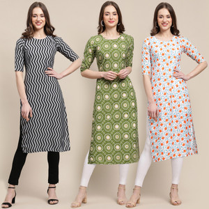 EthnicBasket Women Printed Straight Kurta