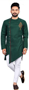 tradenest Men Solid Asymmetric Kurta