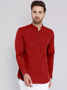 ZARTHA Men Solid Straight Kurta