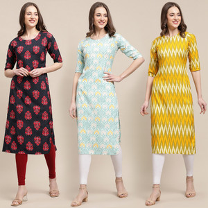 1 Stop Fashion Women Printed Straight Kurta