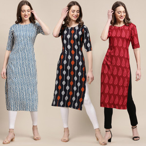 EthnicBasket Women Printed Straight Kurta