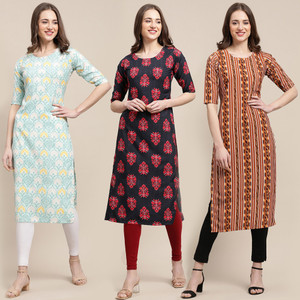 EthnicBasket Women Printed Straight Kurta