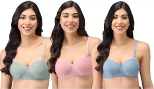 Narsingha Dreams Women Half cup lightly padded bra combo pack of 3 Women T-Shirt Lightly Padded Bra