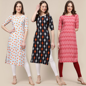 EthnicBasket Women Printed Straight Kurta