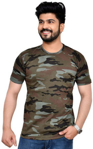 GIGSI Printed Men Round Neck Multicolor T-Shirt