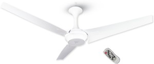 Superfan Super Q 5 star rated high flow energy efficient (Pearl white) 1400 mm BLDC Motor with Remote 3 Blade Ceiling Fan
