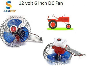 samest 6 inches 12 Volt DC Oscillating Automotive Desk Fan 073 Car Interior Fan