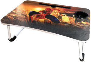FurniGully Foldable Laptop Table with Cup Holder, Study Table, Bed Table, Breakfast Table Wood Portable Laptop Table