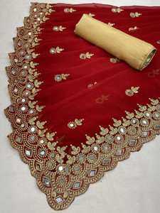Disha Fashion Embroidered, Woven Bollywood Georgette Saree