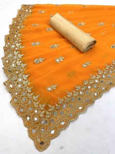 NERTA BOUTIQUE Self Design, Embroidered Bollywood Georgette Saree