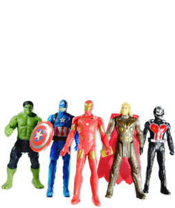 hyrex The Team Avengers Set of Five Action Figures multicolour