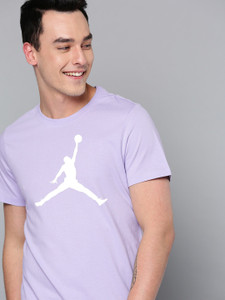 brief chickade Graphic Print Men Round Neck Purple T-Shirt