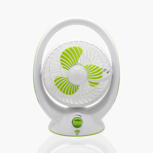 ECOSKY 6" Rechargeable JL-8215 Strong Air Flow, with 3 speed setting,with LED light 100 mm 3 Blade Table Fan