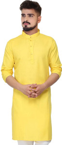 CELLUX Men Solid Straight Kurta