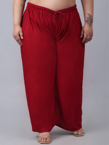 Trend Level Flared Women Maroon Trousers