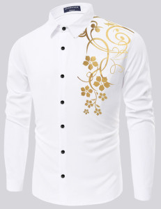 bellstone Men Solid Casual White Shirt