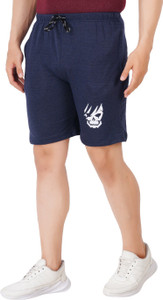Just Live Fashion Printed Men Light Blue Casual Shorts