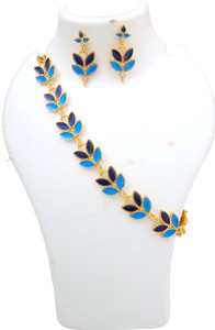 balaji gold Copper Gold-plated Multicolor Jewellery Set