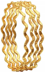 CUTE GOLD Copper Gold-plated Bangle
