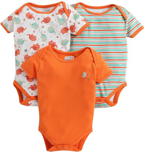 MM IMPEX Romper For Baby Boys & Baby Girls Graphic Print, Striped Cotton Blend