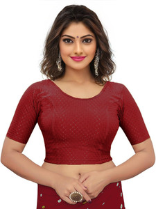 PU Fashion Round Neck Women Blouse