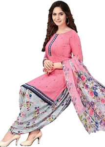YASHIKA Crepe Solid, Floral Print, Printed, Geometric Print Salwar Suit Material